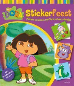 Merkloos stickerfeest dora boek