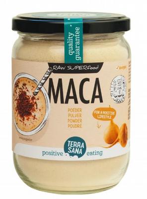 TerraSana Raw maca high energy poeder in glas bio