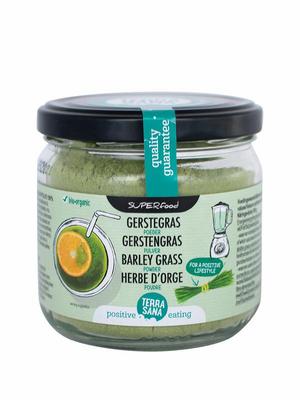 TerraSana Gerstegras poeder in glas bio