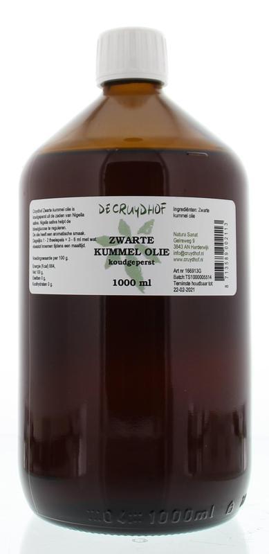 Zwarte kummel olie koudgeperst
