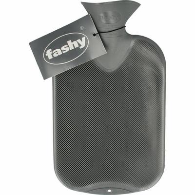 Fashy Kruik warmwater zak antraciet dubbele ribbel