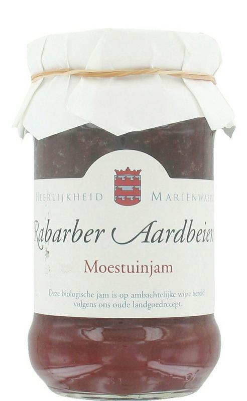 aardbeien+rabarberjam 360 gram