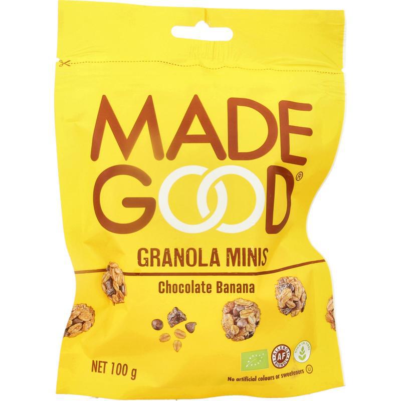 Granola mini's met chocolade en banaan