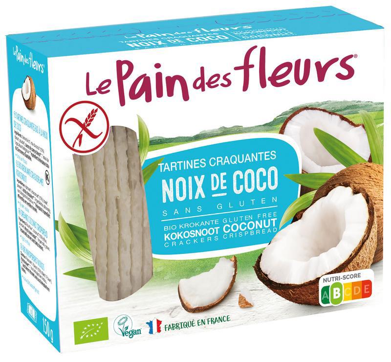 Krokante crackers kokos glutenvrij bio