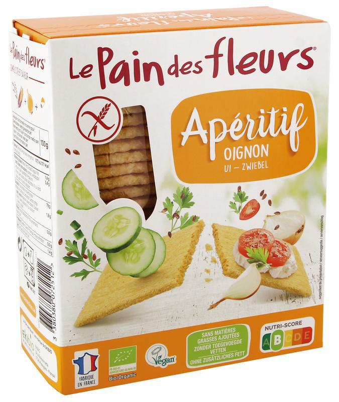 Krokante crackers ui glutenvrij bio
