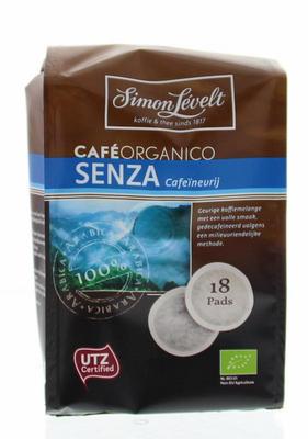 Simon Levelt Cafe organico senza cafeinevrij 18pads
