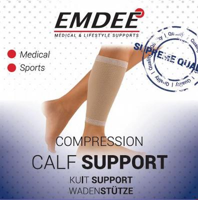 Emdee Elastisch ondersteuning kuit huidskleur maat M