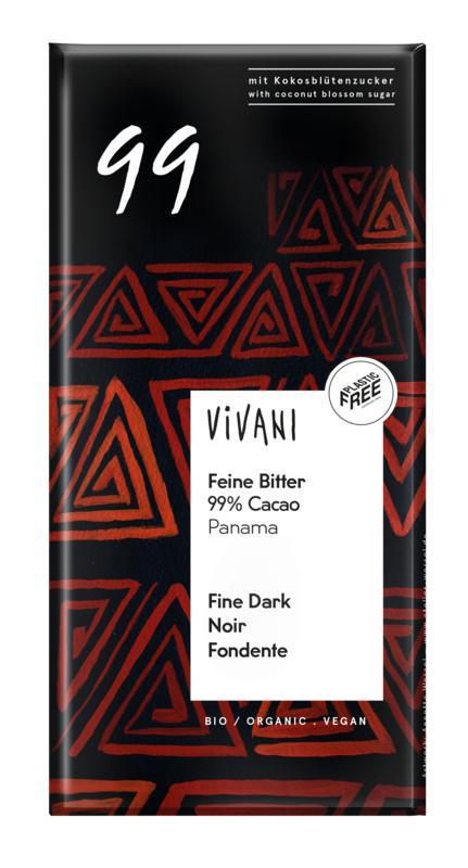 Chocolade puur 99% kokosbloesemsuiker bio