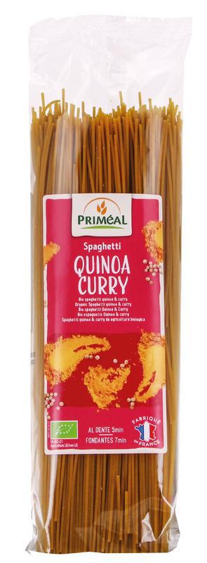 Organic spaghetti tarwe quinoa curry bio