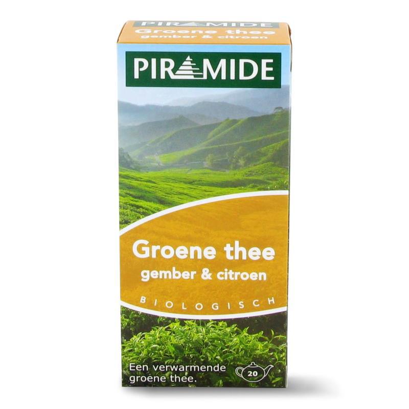 Groene thee met gember en citroen bio