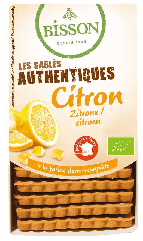 Authentieke zandkoekjes met citroen bio