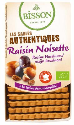 Bisson Authentieke zandkoekjes met hazelnoot/rozijnen bio