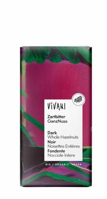 Vivani Chocolade puur met hazelnoten bio