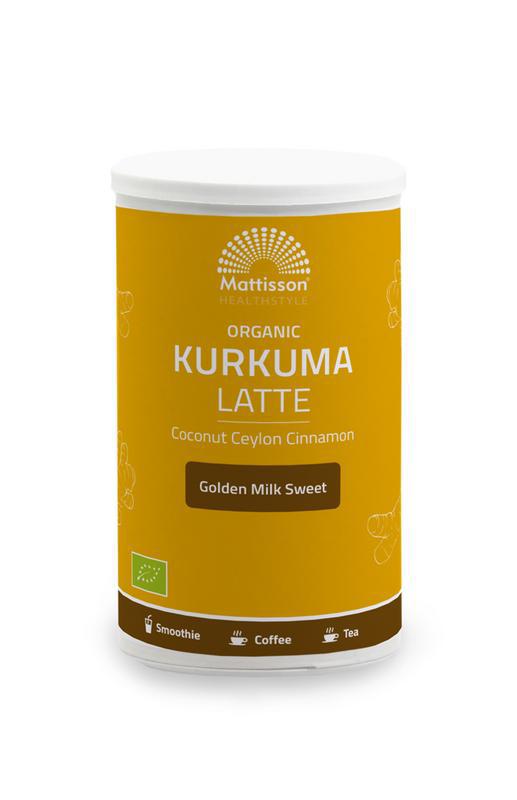 Latte kurkuma goldenmilk gezoet kaneel - kokos bio