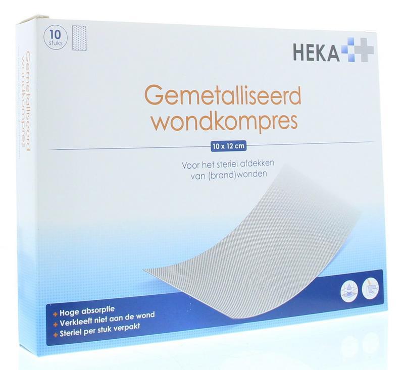 Wondkompres gemetalliseerd 10 x 12cm steriel