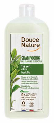 Douce Nature Shampoo glanzend haar met groene thee familie bio