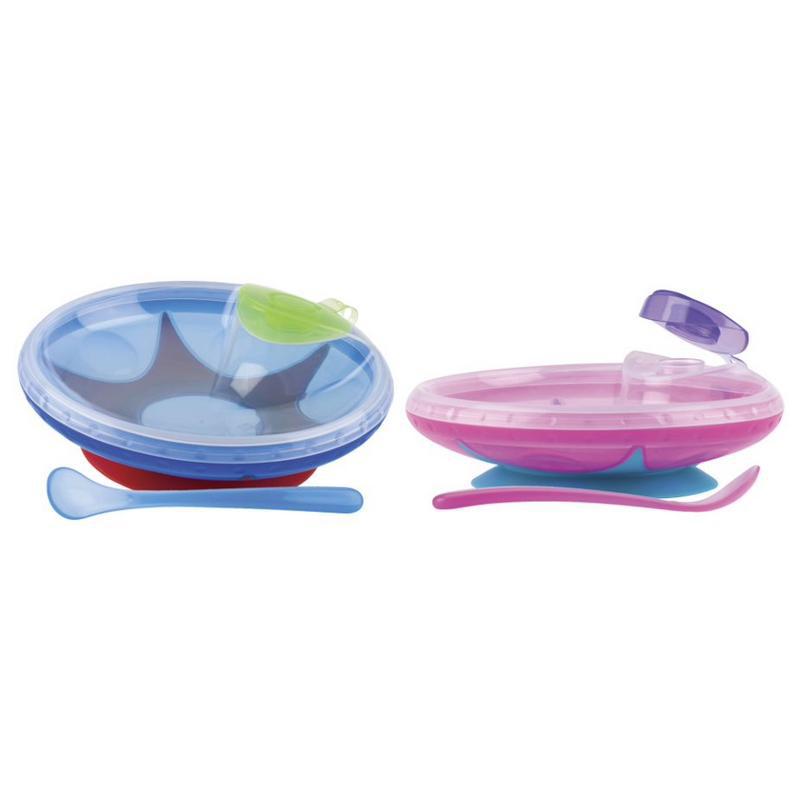 Warmtebehoudend bordje met zuignap & lepel