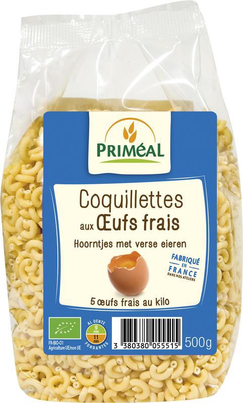 Macaroni met verse eieren bio