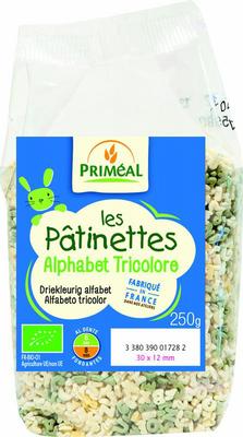 Primeal Pasta driekleurig alfabet bio