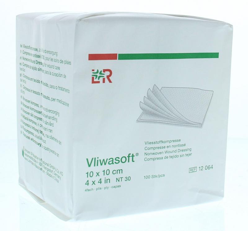 Vlieskompres 10 x 10cm 4-laags