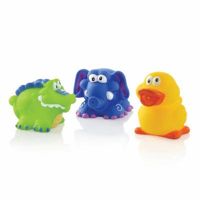 Nuby Spuitende badspeeltjes: krokodil, olifant en eend
