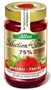 Merkloos allos aardbeienjam 250g