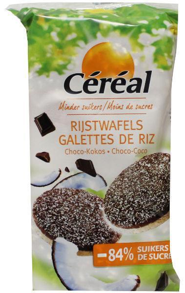 Choco rijstwafels cocos