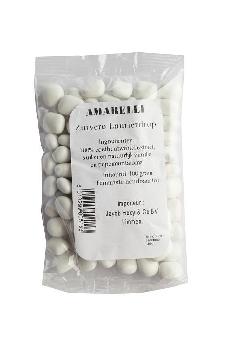 Laurierdrop pepermunt wit zakje