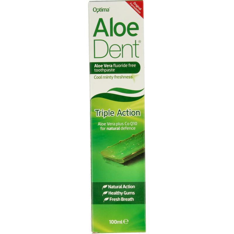Tandpasta aloe vera triple action fluor free