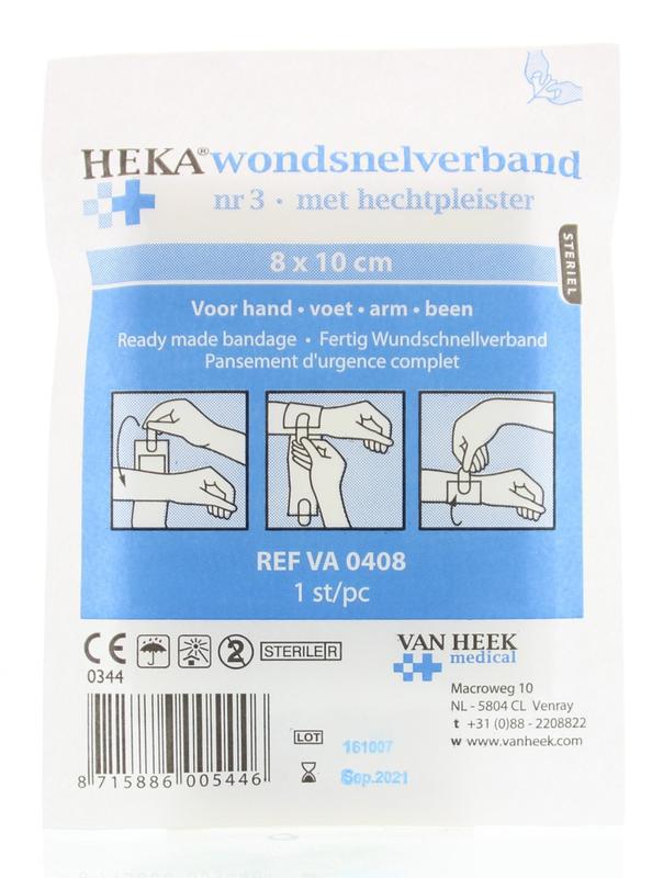 Snelverband nr. 3 8 x 10cm steriel