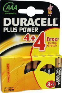 DURACELL plus power aaa 4+4st