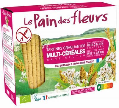 Pain Des Fleurs Krokante crackers meergranen glutenvrij bio