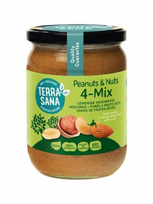 TerraSana 4 mix gemengde notenpasta zonder zout bio