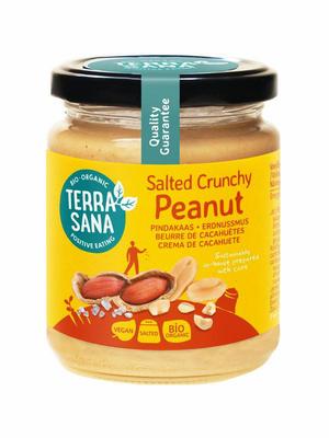 TerraSana Pindakaas crunchy met zeezout bio