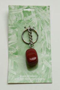 Steengoed sleutelhanger jaspis rood # 1st