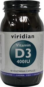 VIRIDIAN vitamin d3 (vegan) 400 (10) 90 caps