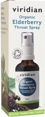 VIRIDIAN Elderberry throat spray vir 50ml