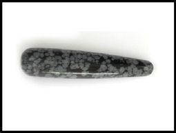 ONBEKEND \ MERKLOOS Massagegriffel obsidiaan sneeuwvlok 1st