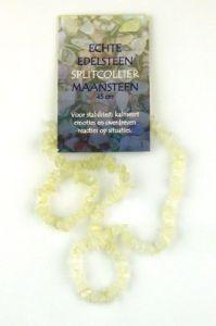 Merkloos splitcollier 45cm maansteen 1kaart