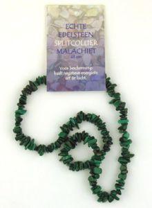 splitcollier 45cm malachiet 1kaart