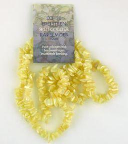 Steengoed splitcollier 90cm parelmoer 1kaart