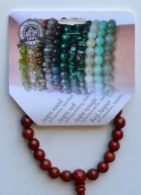 Powerbead armband jaspis rood
