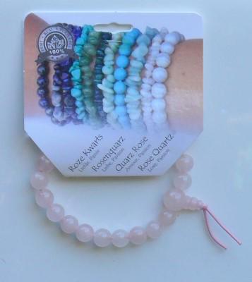 Steengoed Powerbead armband roze kwarts