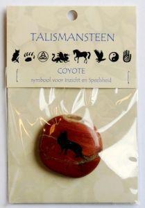 Merkloos talismansteen coyote 1kaart