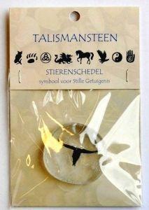Merkloos talismansteen stierenschedel 1kaart