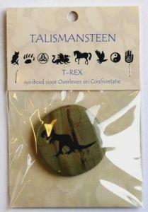 Merkloos talismansteen t-rex 1kaart