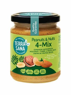 TerraSana 4 mix gemengde notenpasta zonder zout bio