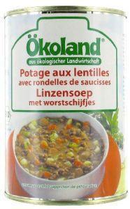Merkloos okoland linzensoep met worst 400ml