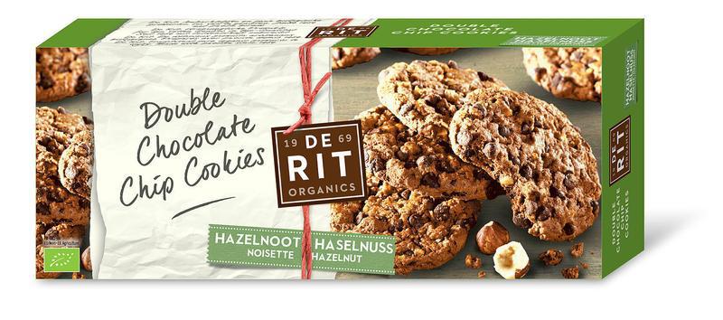 Double chococookies hazelnoot bio