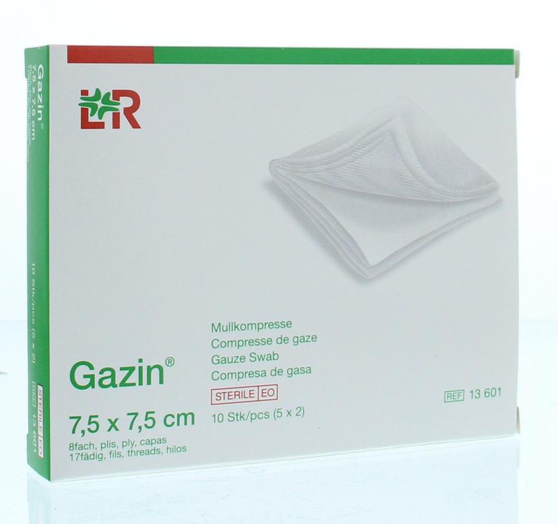 Gaaskompres 7.5 x 7.5 steriel 5 x 2
